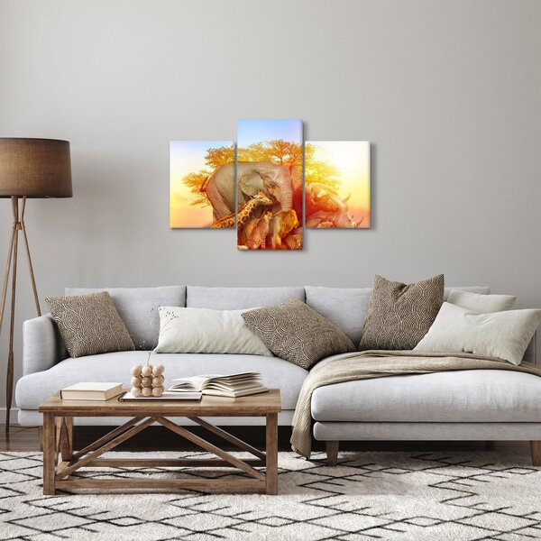 Obraz afrických zvieratiek (90x60 cm)