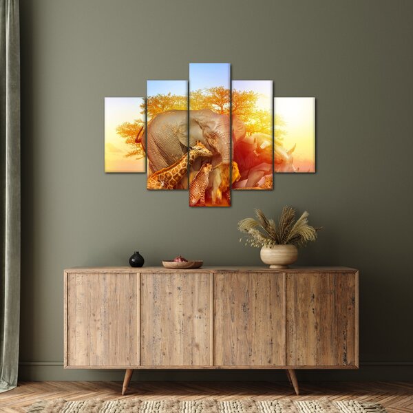 Obraz afrických zvieratiek (150x105 cm)
