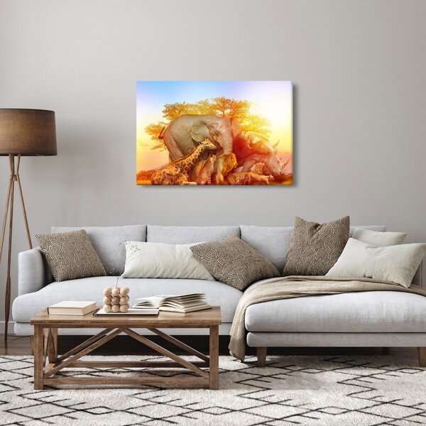 Obraz afrických zvieratiek (90x60 cm)