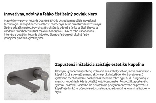 Deante Alpinia, podomietková umývadlová batéria, čierna matná, BGA_N54L