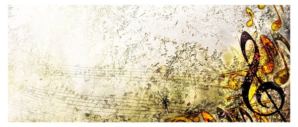 Obraz - Sila hudby (120x50 cm)