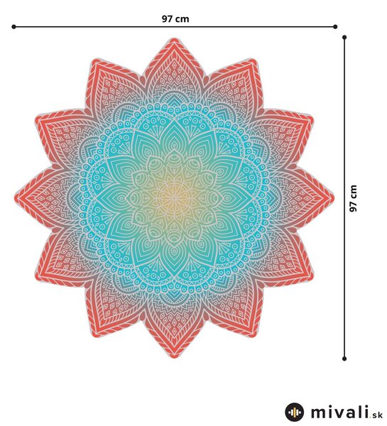 Samolepky na stenu - Mandala červeno-modrá