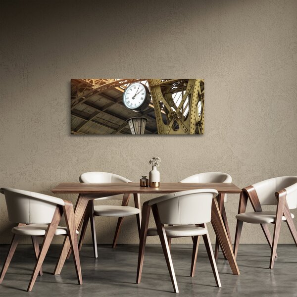 Obraz - Nádražné hodiny (120x50 cm)