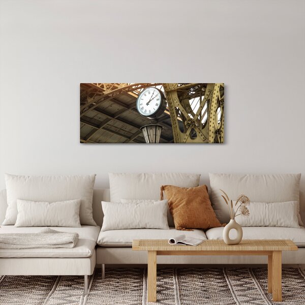 Obraz - Nádražné hodiny (120x50 cm)