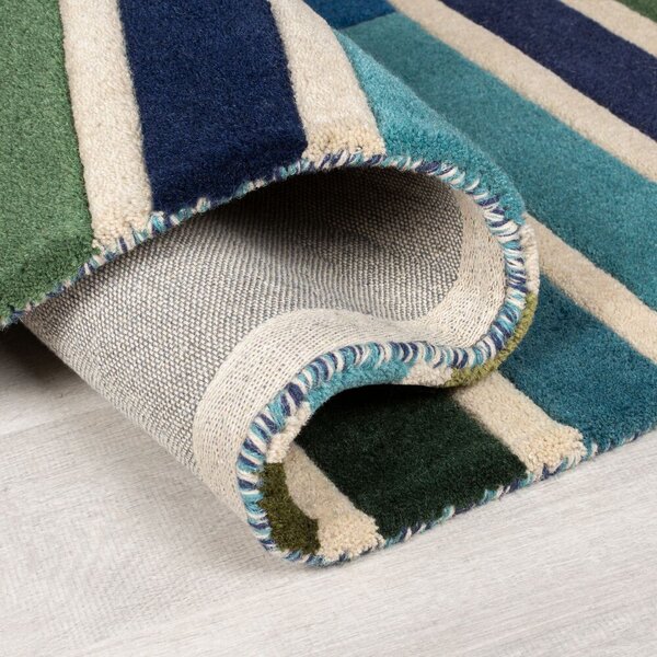 Flair Rugs, Ručne všívaný behúň Illusion Piano Green/Multi, 60x230, viacfarebná, chodba / predsieň