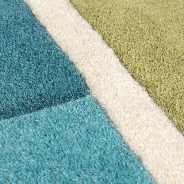 Flair Rugs, Ručne všívaný behúň Illusion Piano Green/Multi, 60x230, viacfarebná, chodba / predsieň