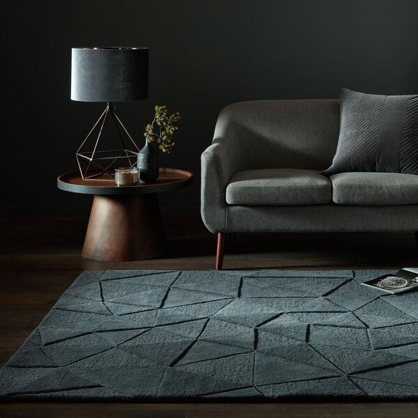 Flair Rugs , Kusový koberec Moderno Shard Charcoal, 120x170, šedá, chodba / predsieň