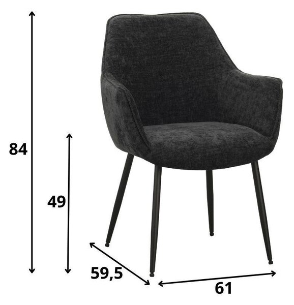 SADA STOLIČIEK S PODRÚČKAMI 2 kus MID.YOU - Stoličky, Online Only