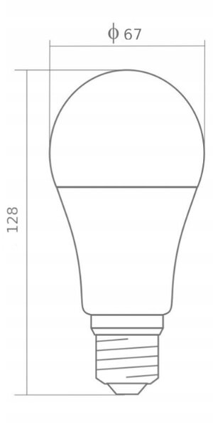 BERGE LED žiarovka - E27 - A80 - 20W - 1800Lm - teplá biela