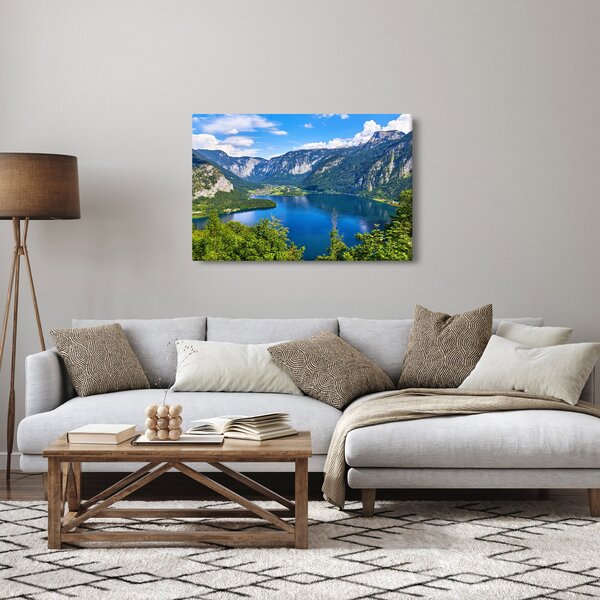 Obraz - Halštatské jazero, Hallstatt, Rakúsko (90x60 cm)