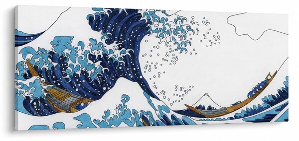 Obraz - Japonská kresba, vlny (120x50 cm)
