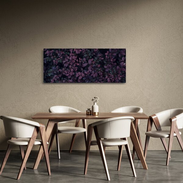 Obraz tmavočervených lístočkov (120x50 cm)