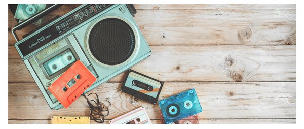Obraz - Retro rádio (120x50 cm)