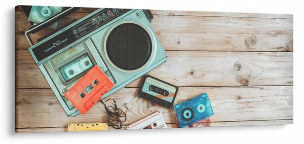 Obraz - Retro rádio (120x50 cm)
