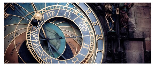Obraz - Orloj, Praha (120x50 cm)