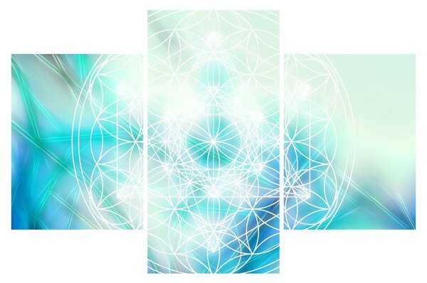 Obraz - Merkaba v tyrkysovom pozadí (90x60 cm)