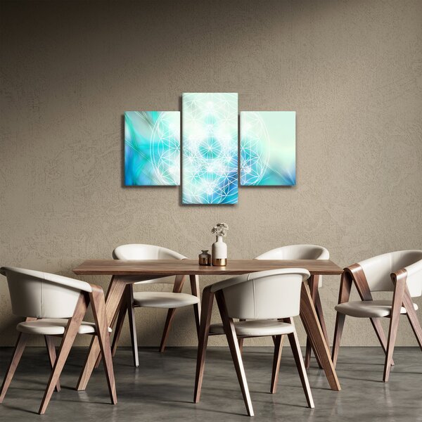 Obraz - Merkaba v tyrkysovom pozadí (90x60 cm)