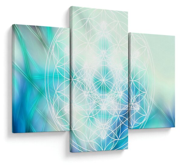 Obraz - Merkaba v tyrkysovom pozadí (90x60 cm)