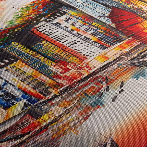 Obrázok - Victoria Harbor, Hong Kong, olejomaľba (90x60 cm)