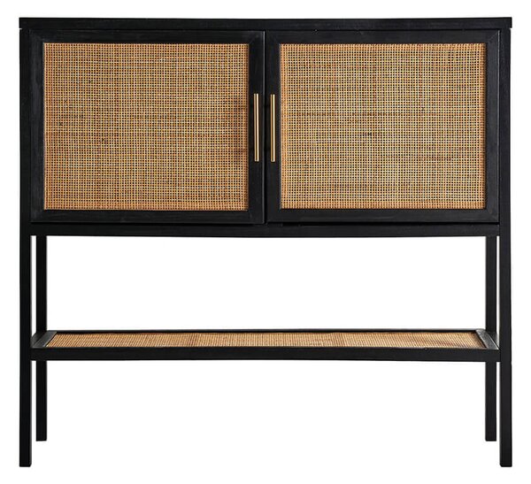 MUZZA Konzolový stolík lieben 110 x 30 cm čierny
