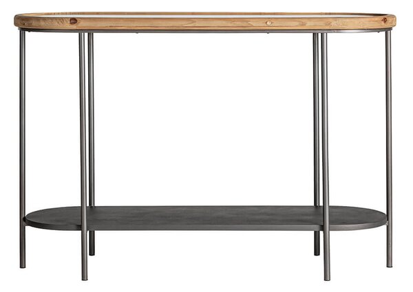 MUZZA Konzolový stolík denso 120 x 40 cm sivý