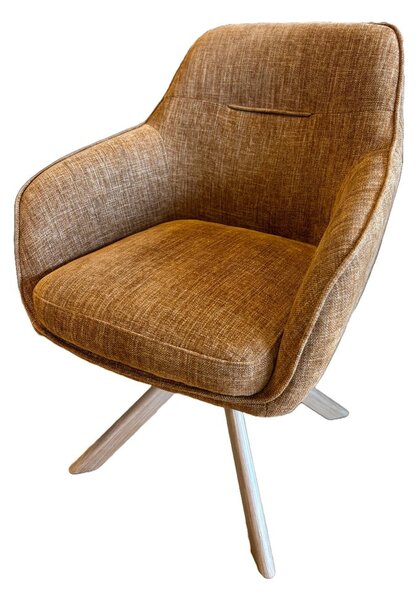 Oranžové čalúnené jedálenské kreslá v súprave 2 ks Avola – Unique Furniture