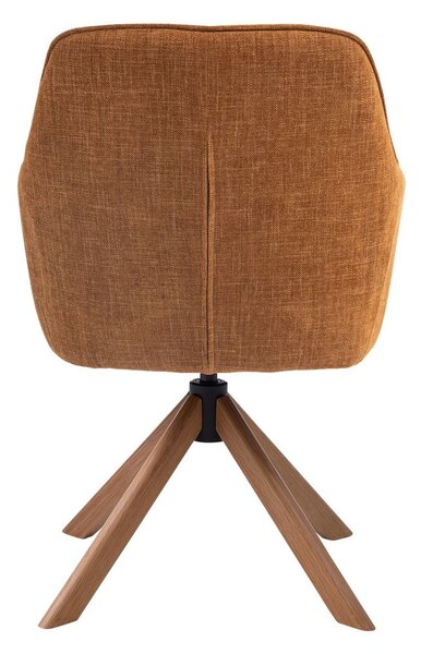 Oranžové čalúnené jedálenské kreslá v súprave 2 ks Avola – Unique Furniture