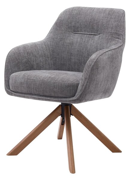 Sivé čalúnené jedálenské kreslá v súprave 2 ks Avola – Unique Furniture