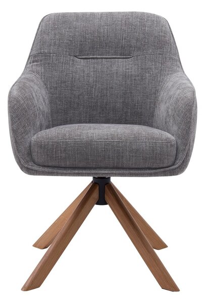Sivé čalúnené jedálenské kreslá v súprave 2 ks Avola – Unique Furniture