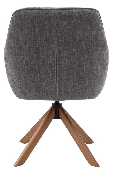 Sivé čalúnené jedálenské kreslá v súprave 2 ks Avola – Unique Furniture