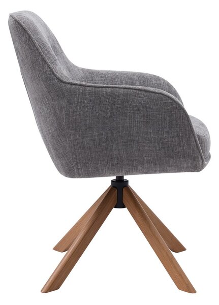 Sivé čalúnené jedálenské kreslá v súprave 2 ks Avola – Unique Furniture