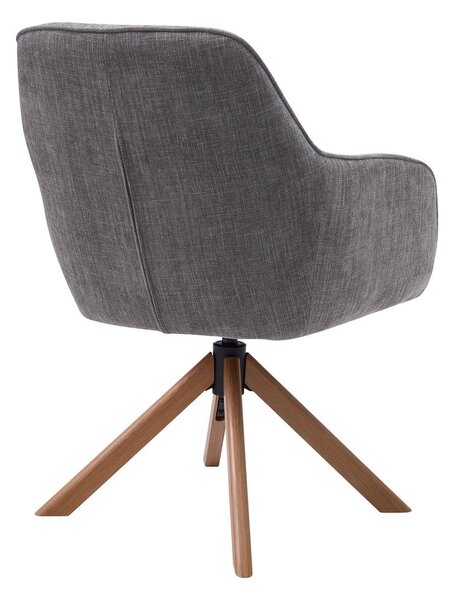 Sivé čalúnené jedálenské kreslá v súprave 2 ks Avola – Unique Furniture