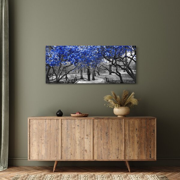 Obrázok - Modré stromy, Central Park, New York (120x50 cm)