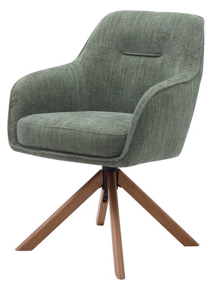 Zelené čalúnené jedálenské kreslá v súprave 2 ks Avola – Unique Furniture