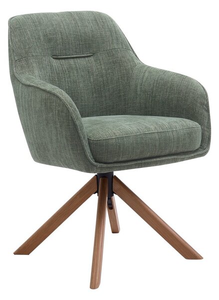 Zelené čalúnené jedálenské kreslá v súprave 2 ks Avola – Unique Furniture