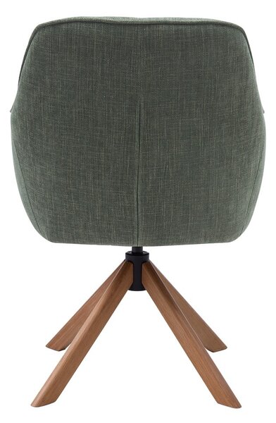 Zelené čalúnené jedálenské kreslá v súprave 2 ks Avola – Unique Furniture