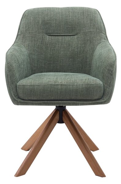 Zelené čalúnené jedálenské kreslá v súprave 2 ks Avola – Unique Furniture
