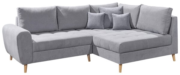 ROHOVÁ SEDAČKA, textil, kompozitné drevo, svetlosivá MID.YOU - Sedačky, Online Only