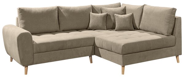 ROHOVÁ SEDAČKA, textil, kompozitné drevo, piesková MID.YOU - Sedačky, Online Only