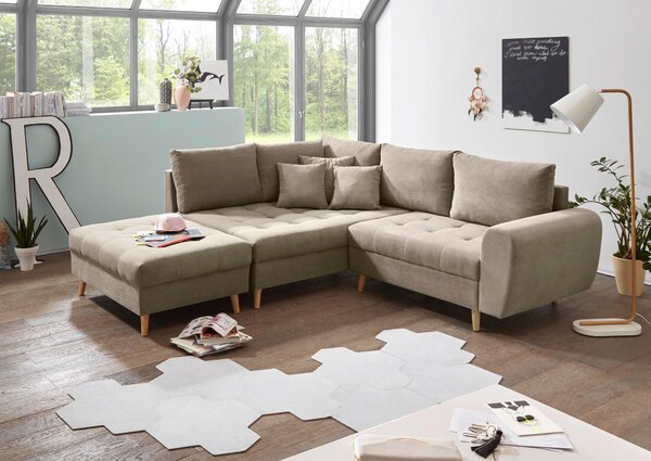 TABURETKA, textil, kompozitné drevo, 106/48/80 cm MID.YOU - Online Only obývacie izby, Online Only