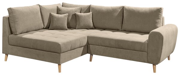 ROHOVÁ SEDAČKA, textil, kompozitné drevo, piesková MID.YOU - Sedačky, Online Only