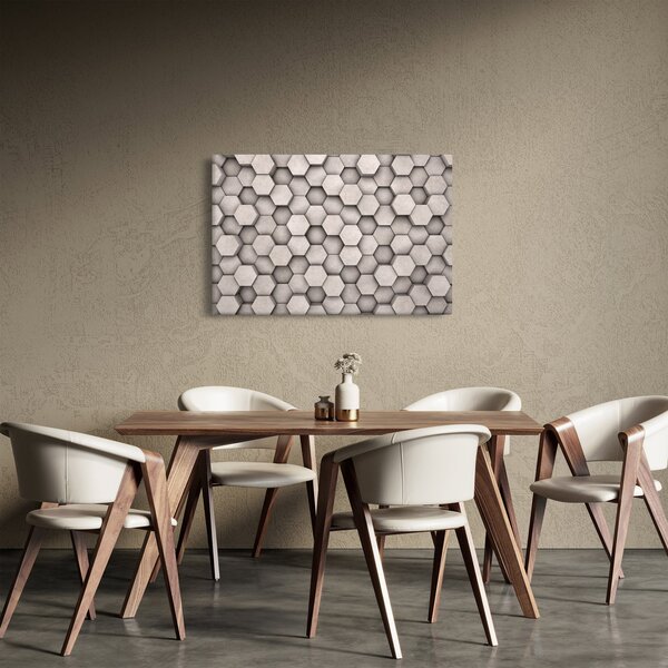 Obraz - Hexagóny v betónovom dizajne (90x60 cm)