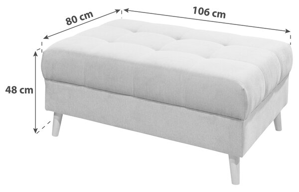TABURETKA, textil, kompozitné drevo, 106/48/80 cm MID.YOU - Online Only obývacie izby, Online Only