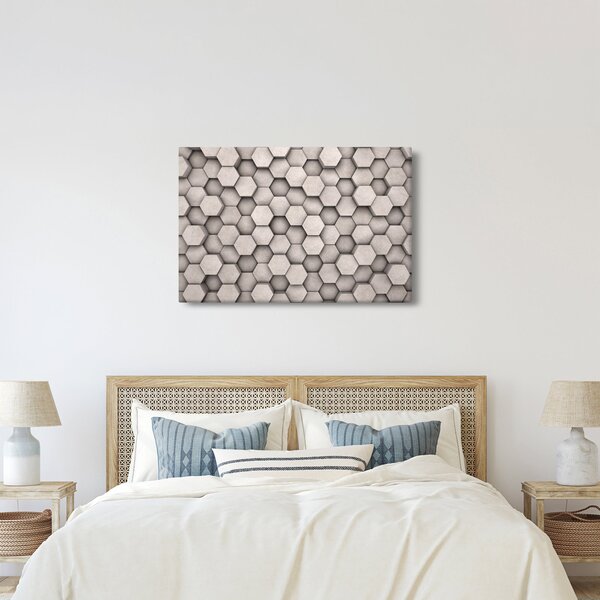 Obraz - Hexagóny v betónovom dizajne (90x60 cm)