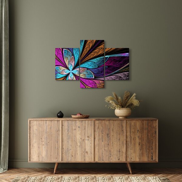Obraz - Abstrakcia, kvetina (90x60 cm)
