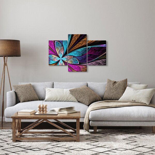 Obraz - Abstrakcia, kvetina (90x60 cm)