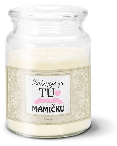Sablio Sviečka Ďakujem za tú najlepšiu mamičku - 500 g