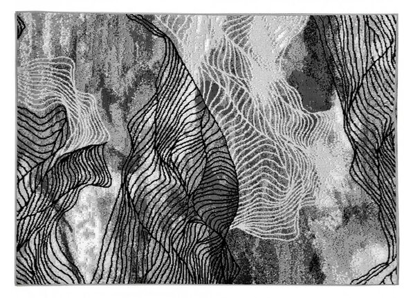 Moderný kusový koberec 80x150 cm LUKEN - šedý