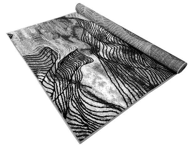 Moderný kusový koberec 80x150 cm LUKEN - šedý