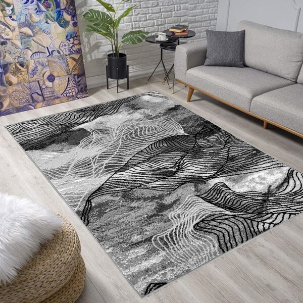 Moderný kusový koberec 80x150 cm LUKEN - šedý
